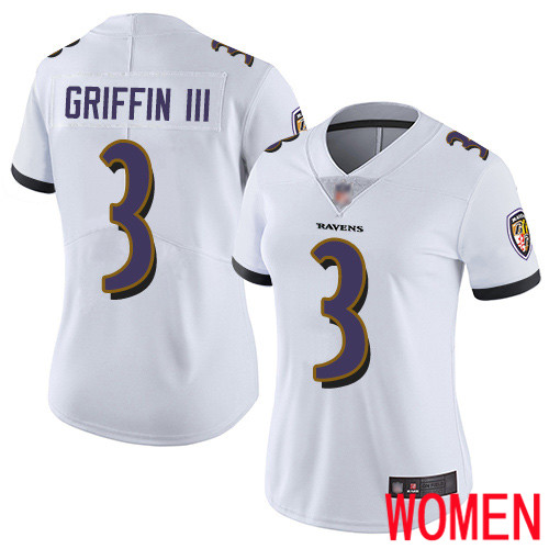 Baltimore Ravens Limited White Women Robert Griffin III Road Jersey NFL Football 3 Vapor Untouchable